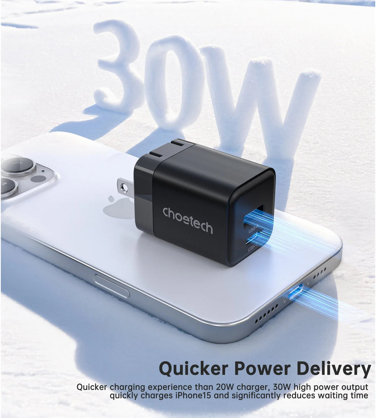 Choetech PD5012 GaN PD30W Charger – White