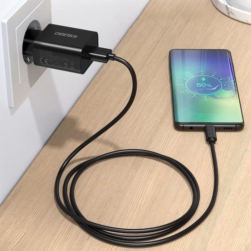Choetech Quick Charge 3.0 18W 3A USB Wall Charger – EU Plug – Black – Q5003