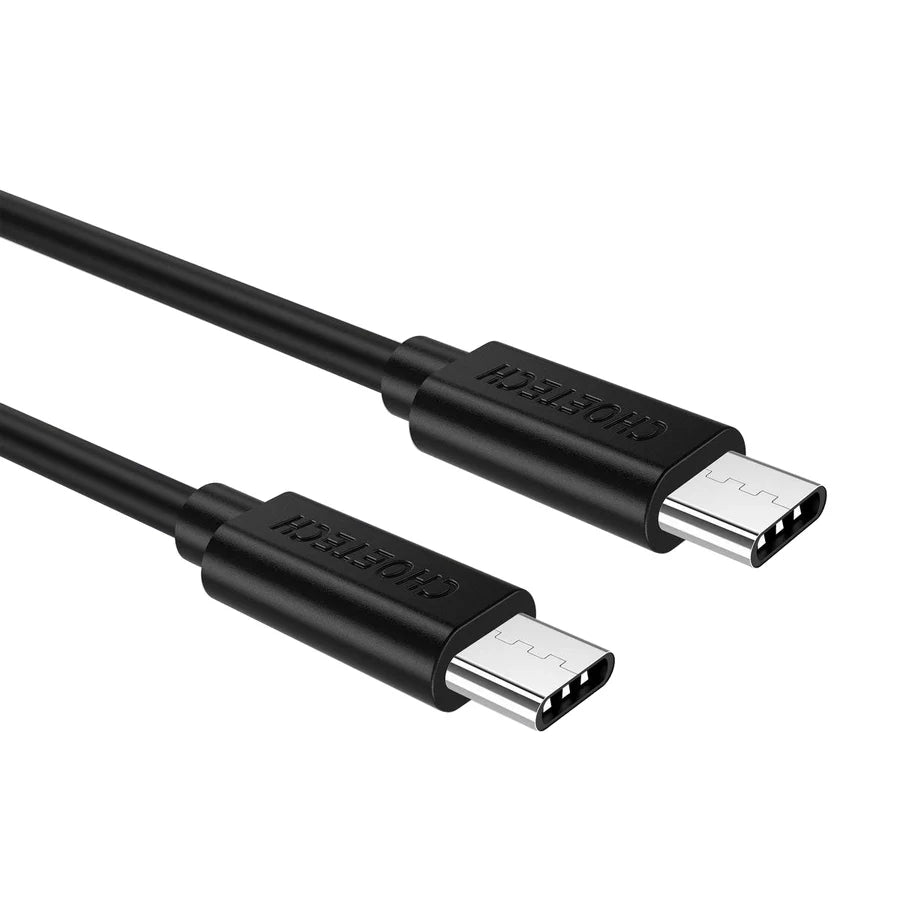 CHOETECH USB C Cable, 3A USB-C To USB-C Cable 3.3ft (1m) – CC0002 – Black