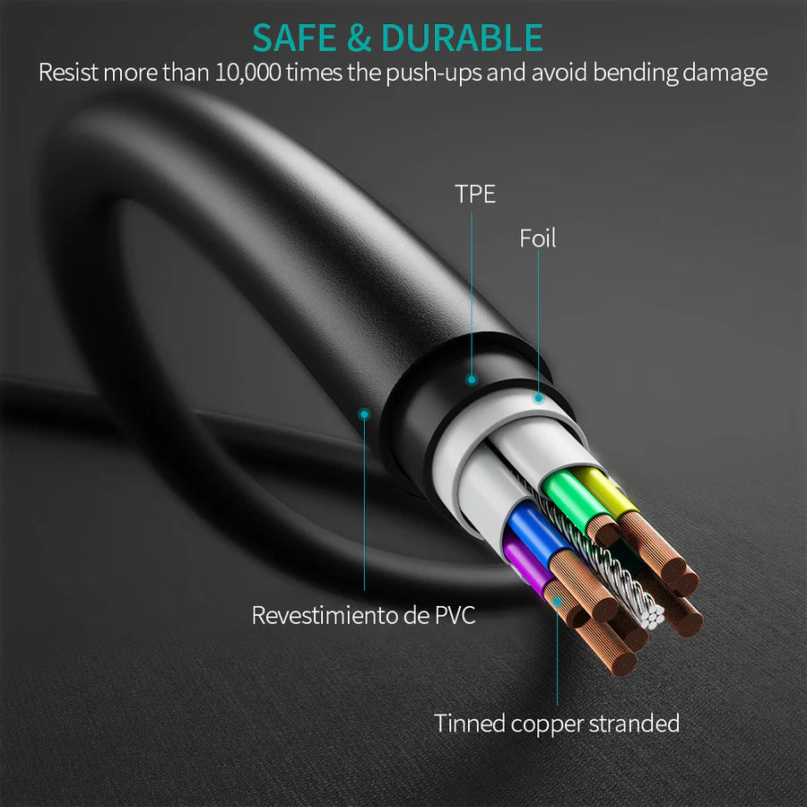 CHOETECH USB C Cable, 3A USB-C To USB-C Cable 3.3ft (1m) – CC0002 – Black