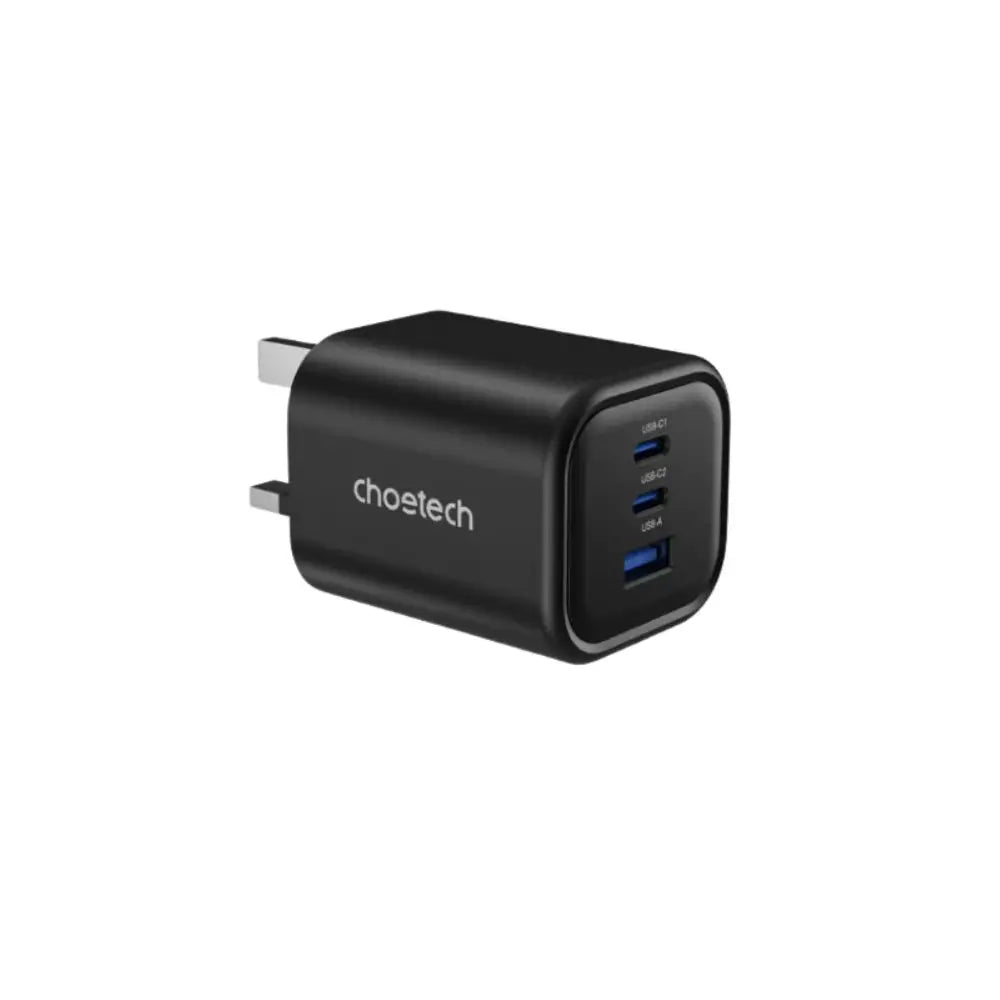 Choetech 65W 2A1C GaN Wall Charger UK – Black – PD3068