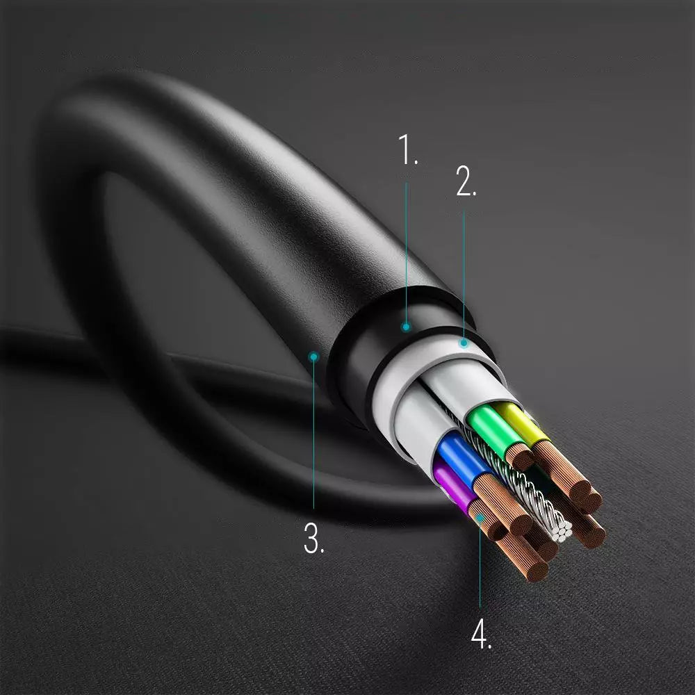Choetech USB Type C To USB Type C cable 3A 3m – Black – CC0004