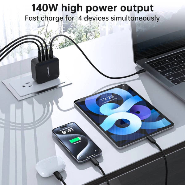 Choetech PD3016 GaN 140W PD Fast Charger – Black