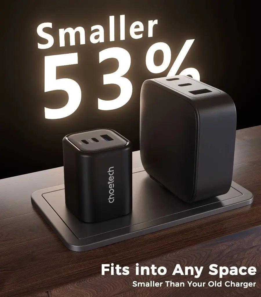 Choetech 65W 2A1C GaN Wall Charger UK – Black – PD3068