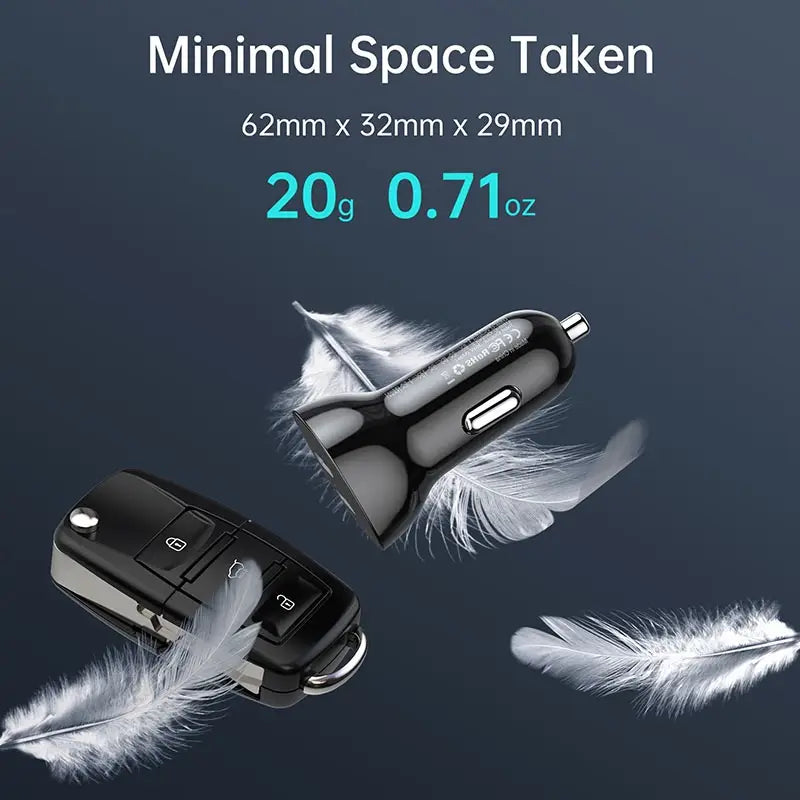 Choetech Dual USB-C Ports PD 40W Fast Car Charger – TC0008 – Black