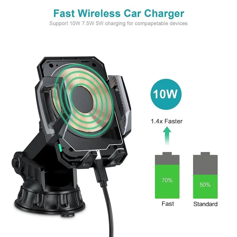 Choetech 15W Fast Wireless Car Charger – T521-F – Black