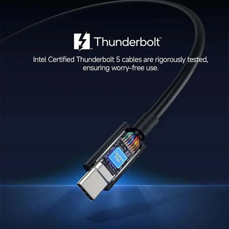 Choetech 240W Thunderbolt 5 Type-C to Type-C High Speed 8K Cable 1M – Black – A3011